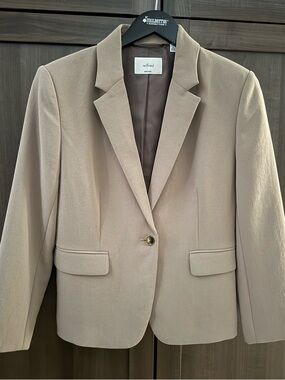 Aritzia Etiquette Blazer by Wilfred, Crepette, Nomad Taupe, Size 6